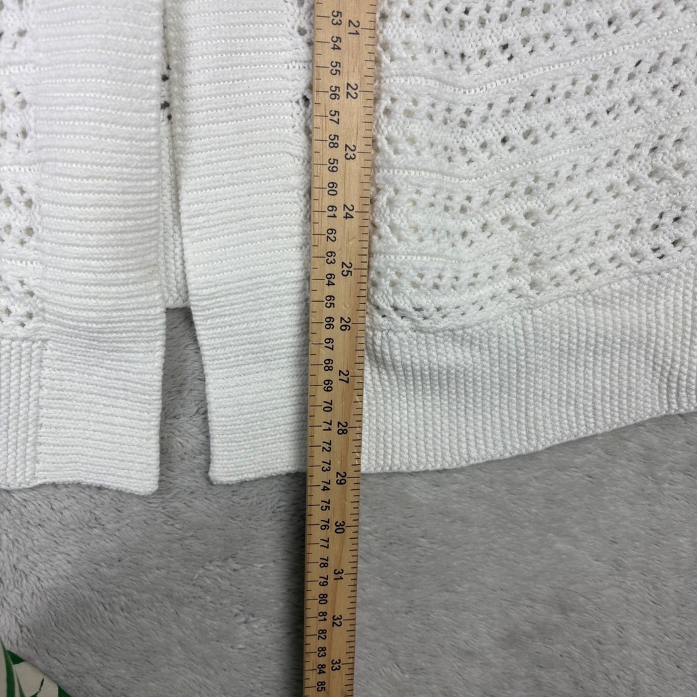 Lane Bryant Open Front Stitch Cardigan Long Sleeve Summer Coastal Beach 14-16 - Picture 6 of 10